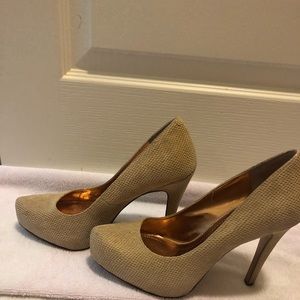 Nude snake skin BCBG generation heels